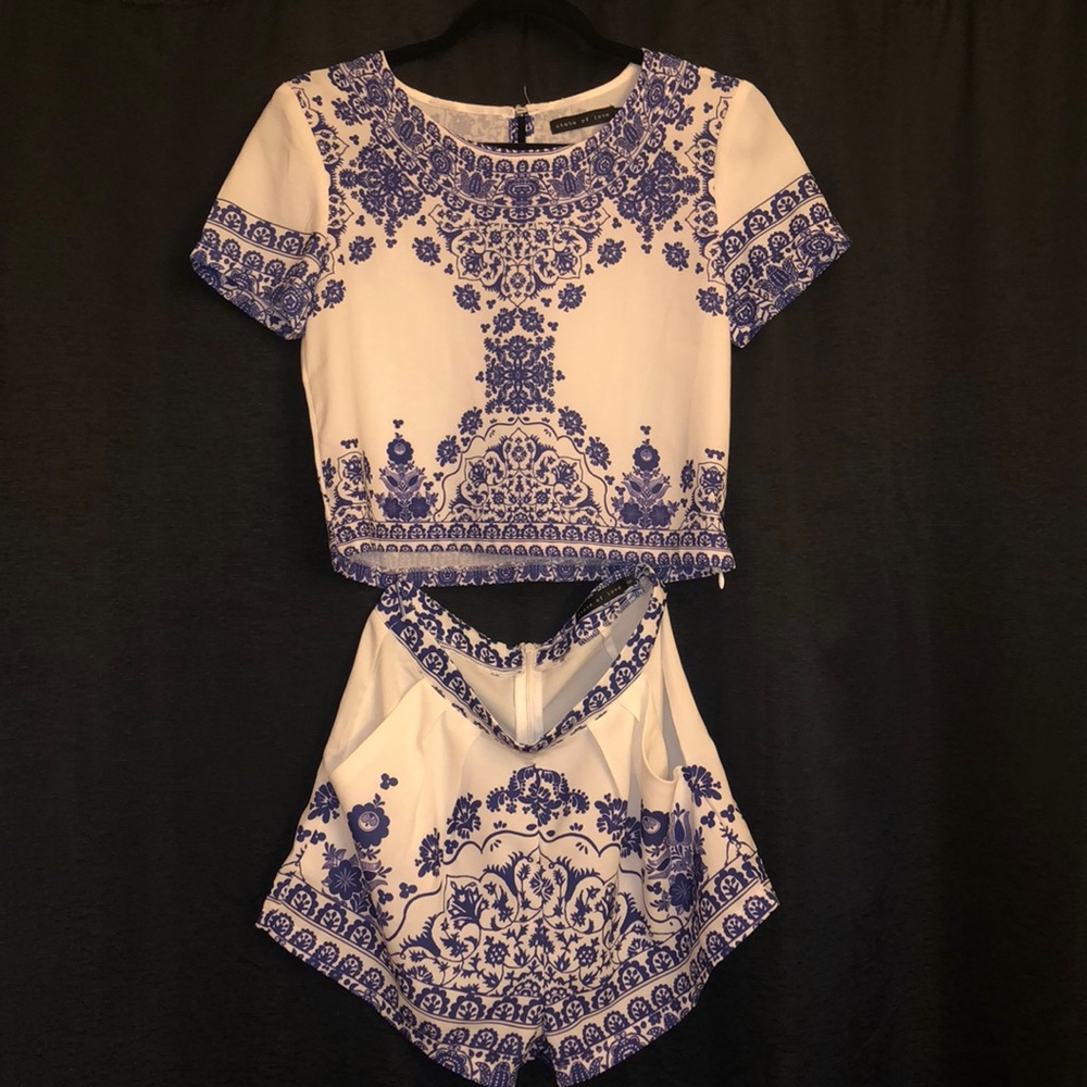 Crop top and matching bottoms